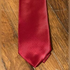 Geoffrey Beene red solid tie